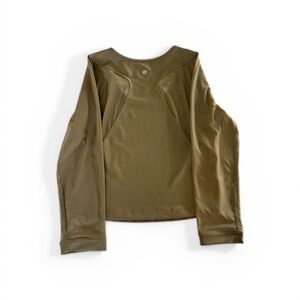 Women’s Athleta Olive Long Sleeve Mesh  Top